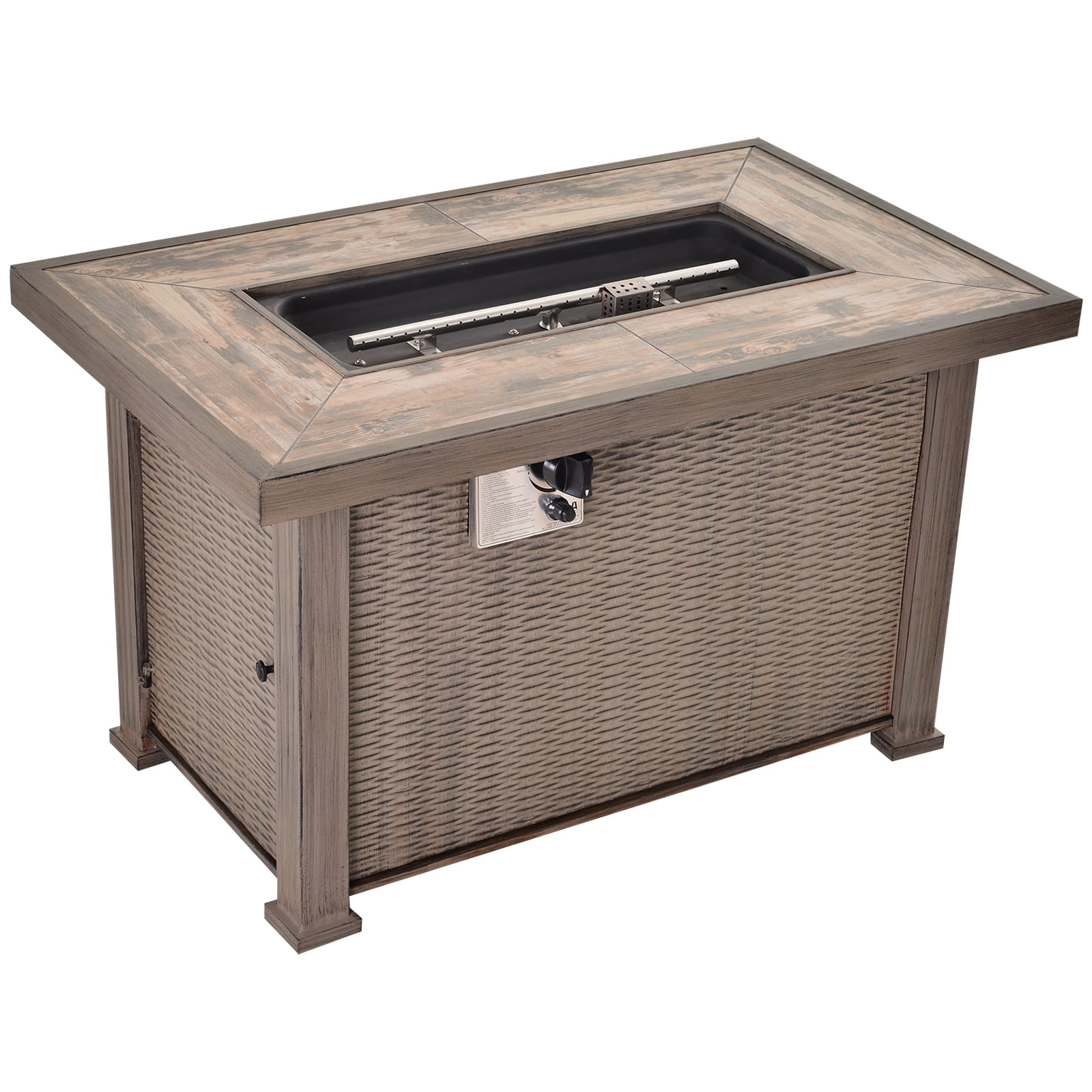 Outsunny 42" 50,000 BTU Outdoor Patio Backyard Gas Fire ...