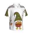 thumbnail image 2 of Daiia Hello Autumn Hawaiian Shirt for Men Gentle Cotton Regular Short Sleeve Casual-X-Large, 2 of 9