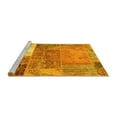 thumbnail image 2 of Ahgly Company Machine Washable Indoor Rectangle Patchwork Yellow Transitional Area Rugs, 2' x 3', 2 of 4