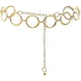 thumbnail image 1 of Cadena de cintura de aleación CHAO para mujer arnés corporal ajustable dorado, 1 of 5