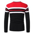 thumbnail image 4 of IROINNID Men's Sweater Round Neck Long Sleeve Jumper Mid-Length Stripes Casual Pullover Sweater Slim Fit Color block Sweater, 4 of 7