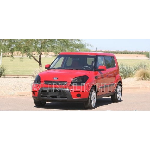 For Kia Soul Head Lamp Light Tinted Overlays Kit Smoked Protection Film