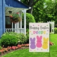 thumbnail image 3 of Newhomestyle Welcome Easter Garden Flag 12x18 inch Vertical Double Sided Happy Easter Peeps Small Burlap Flag for Holiday Yard Home Outdoor Decoration, 3 of 5