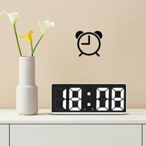 Litrail White LED Digital Alarm Clock - Multifunctional (Brightness, Voice, Night Mode) for Bedside & Desk
