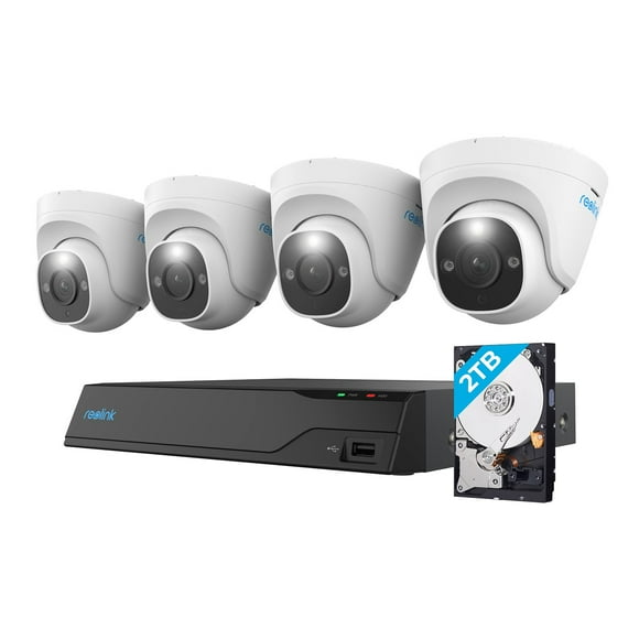 Reolink 4K 8MP Dome Cameras with 8-Channel 2TB NVR Security System, 4pk.