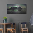 thumbnail image 4 of Luxe Metal Art 'Water And Mountain During Northern Lights' by Luxe Portfolio, Metal Wall Art, 48"x24", 4 of 9