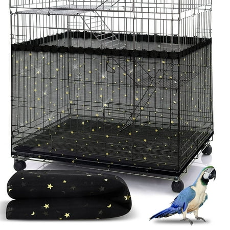 Dolked Universal Bird Cage Cover Skirt Nylon Mesh Net Guard Extra Large Parrot Birdcage Cover
