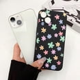 thumbnail image 3 of Cute Flowers Love Heart Butterfly Black Soft Phone Case Compatible with iPhone Case (Love,iPhone 12), 3 of 5
