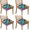 Colorful Tropical Leaf, variant on Colorful Tropical Leaf Pattern Seat Covers for Dining Room Chairs Set Of 4,Stretch Printed Washable Chair Seat Cover with Elastic Ties and Button,Removable Waterproof Couch Cushion Covers