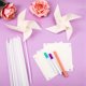 thumbnail image 3 of 50pcs DIY Kids Paper Pinwheels, White Blank Paper Pinwheels Blank Plastic Windmills Small Pinwheels, 3 of 5