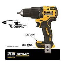 Dewalt DCD709C2 ATOMIC 20V MAX Brushless Compact Cordless 1 2 in. Hammer Drill Driver Kit Walmart