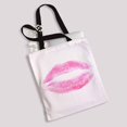 thumbnail image 2 of PKQWTM Pink kiss pure white background Canvas Shoulder Bags Handbags Tote Bags Shopping Bag, 2 of 2
