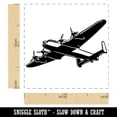 thumbnail image 2 of Military Bomber Plane Self-Inking Rubber Stamp Ink Stamper - Yellow Ink - Small 1 Inch, 2 of 7