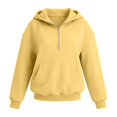 thumbnail image 4 of Girls Half Zip Hooded Sweatshirt Kids Trendy Plain Pullover Hoodies with Kangaroo Pockets Oversized Drop Shoulder Outerwear, 4 of 4