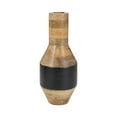 thumbnail image 5 of Sagebrook Home Modern Neutral Mango Wood Brown/Black Cylinder Tone Natural Vase, 5 of 8