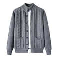 thumbnail image 4 of WELOIJEVBE Mens Cardigan Sweaters Men's Casual Knit Cardigan Sweater – Autumn Winter Lightweight Open Front Jacket Stylish Comfortable for Daily Wear for Men, 4 of 4