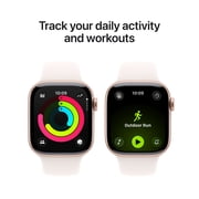 Apple Watch Series 11 [GPS 42mm] Smartwatch with Rose Gold Aluminum Case with Light Blush Sport Band - S/M