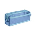thumbnail image 2 of EGNMCR Office & Stationery Double-layer Large-capacity Transparent Stationery Bag With Mesh Fabric-square Three-dimensional Pen Case Mesh pen, 2 of 5
