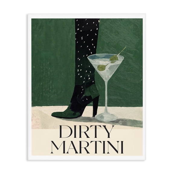 Stupell Industries Art Deco Dirty Martini Stylish Heel Canvas Art, 16 x 20, by Lettered and Lined