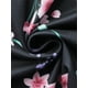 thumbnail image 5 of Pijamas para mujeres INSPIRE CHIC, camiseta de cuello en V de manga corta con pantalones de tiro ajustable, conjuntos de lounge impresos con bolsillos, L negro floral, 5 of 5