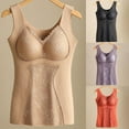 thumbnail image 4 of GA WEIHUA Shapewear Tank Tops with Built in Bra for Women Lace V Neck Soft Stretch Underwear Tops Body Shaper Tummy Control Camis Base Seamless Layer Vest(Red,XL), 4 of 4