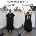 thumbnail image 4 of Thick Microfiber Surf Poncho (Wetsuit Changing Robe/Towel) [Choose Color] (Black), 4 of 5