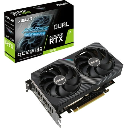 Asus DUAL-RTX3060-O12G Dual GeForce RTX 3060 OC Edition 12GB GDDR6 Graphic Card