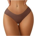 thumbnail image 5 of HUPOM Cotton Panties For Women Underwear For Women In Clothing Briefs Activewear None Seamless Waistband Brown M, 5 of 5