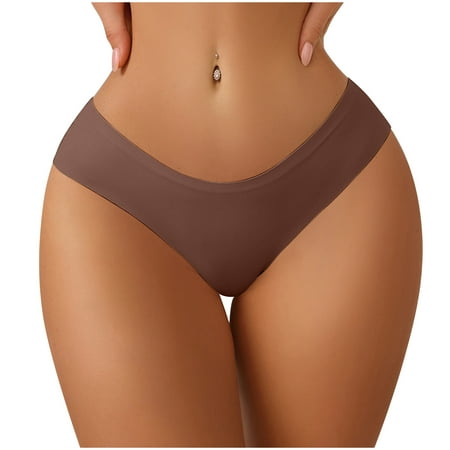 

YYDGH Seamless Underwear for Women Bikini Panties No Show Stretch Underwear Breathable Briefs Coffee XL