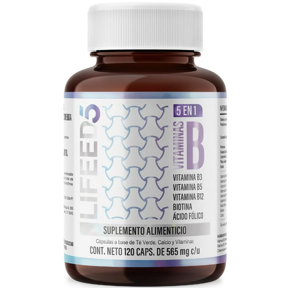 Suplemento Alimenticio Multivitamínico Complejo B LIFEED5 120 Cápsulas