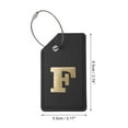 thumbnail image 2 of Unique Bargains 1 Pc Letter F Luggage Tag for Travelling Black PU, 2 of 5