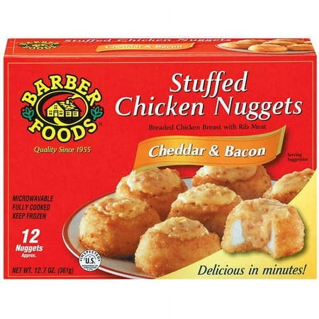 Barber Foods: Cheddar & Bacon 12 Ct Stuffed Chicken Nuggets, 12.7 oz