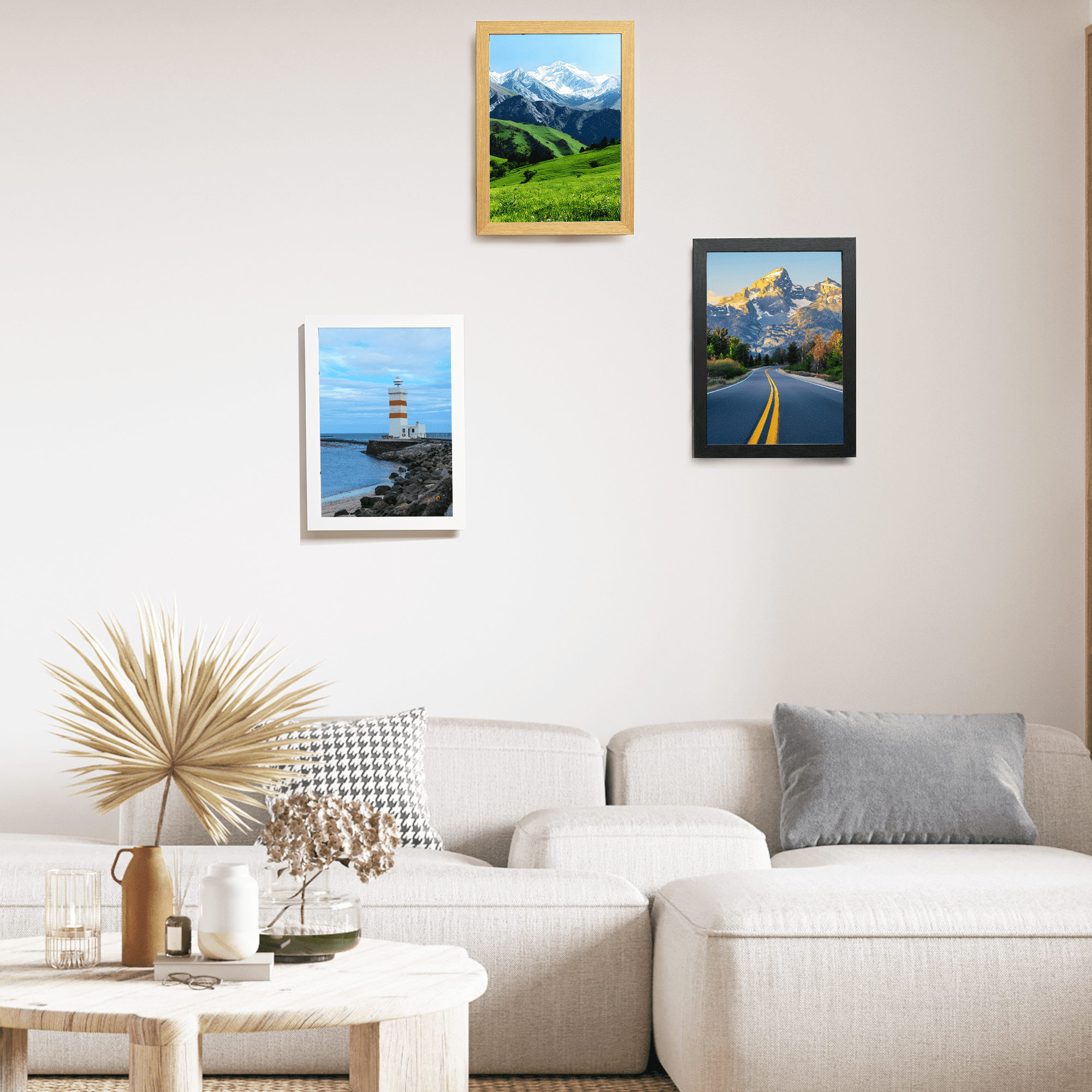 Storvive 4 Pack Art Frames, 8.27" x 11.69" Magnetic Front Opening Artwork Frames, Changeable Picture Storage Frames, Crafts Painting Art Display, Dark Wood