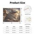 thumbnail image 2 of Lsque Golden White Tiger Print Wall Art – Decorative Picture for Living Room, Bedroom, and Office (Horizontal), 2 of 6
