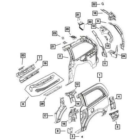 Genuine OE Mopar Grab Handle Bracket - 4894704AC Fits select: 2008-2017 DODGE GRAND CARAVAN, 2008-2016 CHRYSLER TOWN & COUNTRY