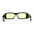thumbnail image 4 of Classic Sport Biker Wrap Yellow Driving Lens Mens Sunglasses Black, 4 of 4