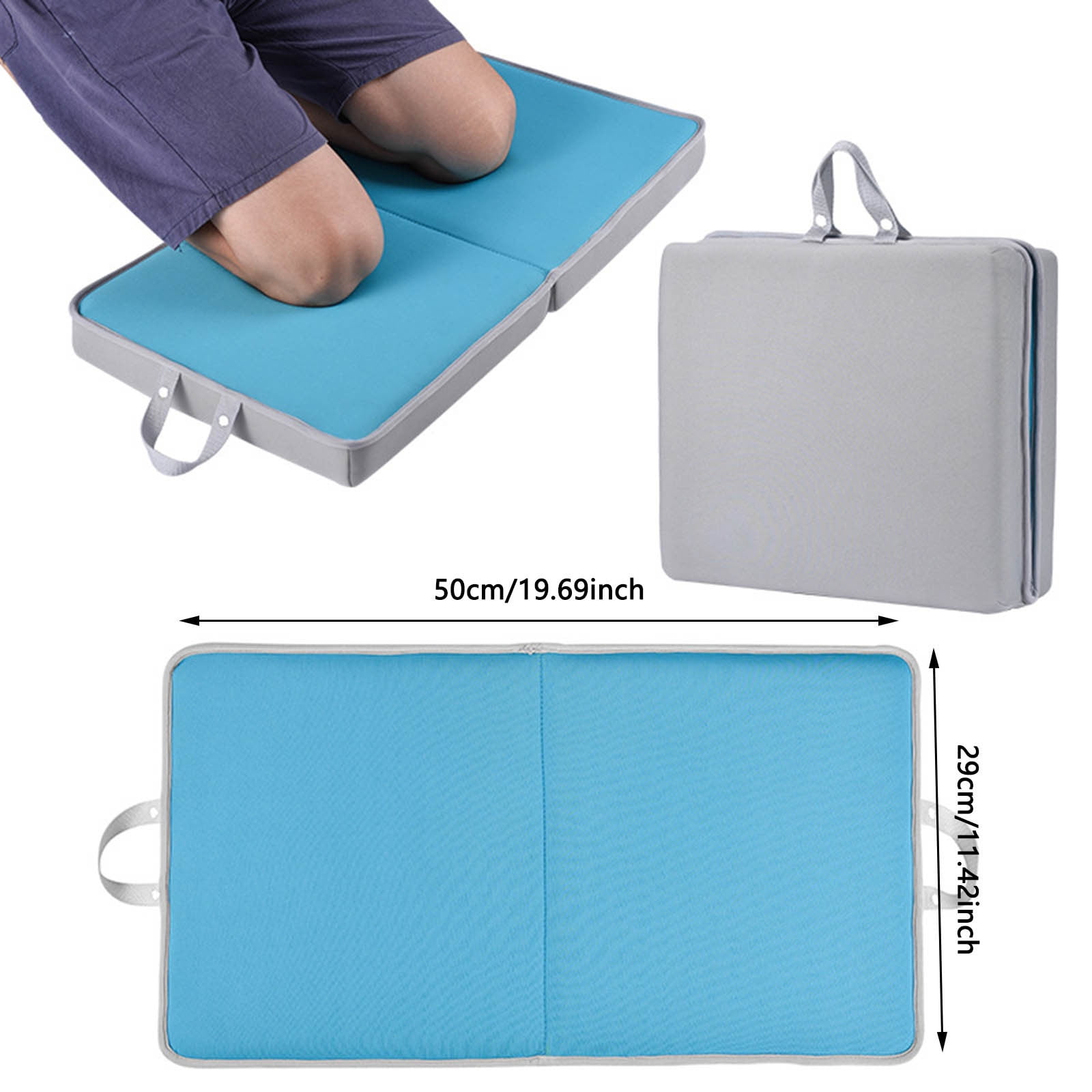 Folding Extra Thick Foam Garden Kneeling Pad Support 45cm Memory Foam Lightweight Portable With Handles For Indoor Outdoor Use