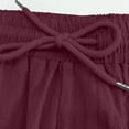 thumbnail image 6 of Smsaxvxz Mens Cotton Linen Cargo Shorts Elastic Waist Drawstring Casual Lightweight Summer Beach Shorts with 4 Pockets, 6 of 6