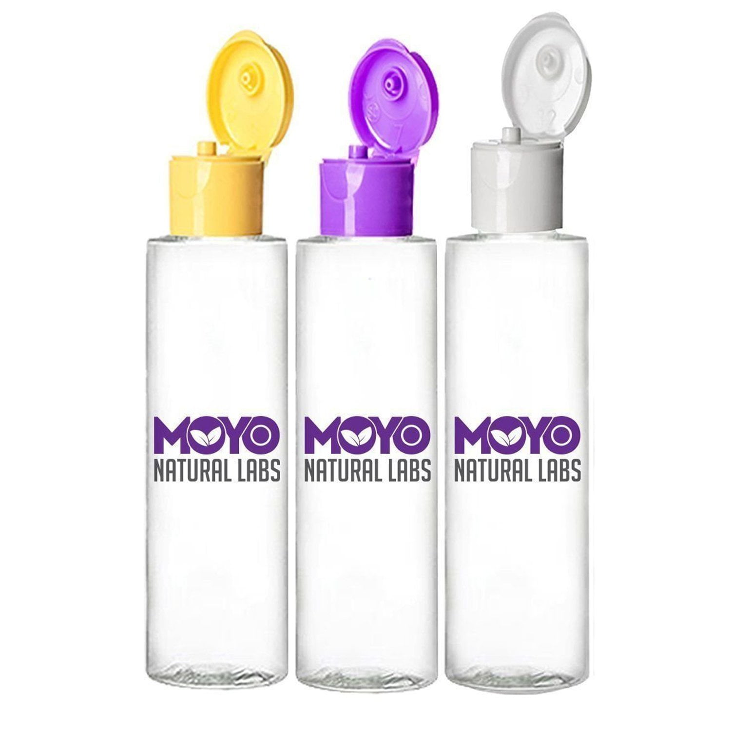 MoYo Natural Labs 3.4 oz BPA Free Plastic Travel Bottle with Sturdy