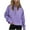 Purple, variant on IROINNID Hoodie for Women Solid Casual Pullover Loose Fit Long Sleeve Fall Basic Tops with Zipper Pocket,Orange