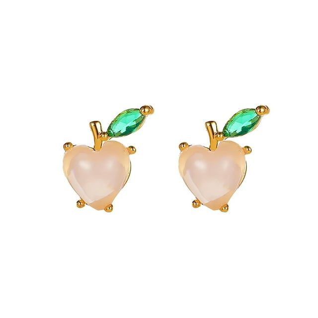 Boucles d'Oreilles Fruits Frais Pêche Fraise Boucles d'Oreilles Sauvages