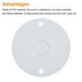 thumbnail image 4 of Unique Bargains PVC Conduit Lid Round Junction Box Cover 4.5mm Hole Dia Waterproof Conduit Box Pack of 5, 4 of 5