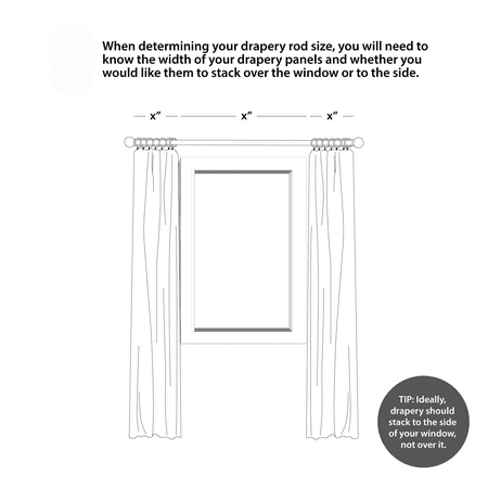 BETTER HOMES & GARDENS 5/8″ MATTE BLACK ADJUSTABLE ADD-ON CURTAIN ROD KIT, 32-120″