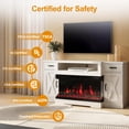 thumbnail image 6 of CozyHome TV Stands with 36'' Electric Fireplace, Media Console Table with Adjustable Shelves & Double-door, Entertainment Center for TVs up to 75'', 3-in-1 TV Cabinet for Living Room, Bedroom, White, 6 of 9