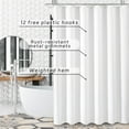 thumbnail image 3 of Thickened Jacquard Waffle Bathroom Shower Curtain, Hotel Grade Fabric Shower Curtain Set for Bathroom, Waffle Weave Shower Curtain, Machine Washable（White）, 3 of 5