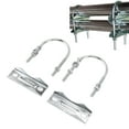 thumbnail image 4 of Antenna Mast Clamp Strong and Secure, Versatile Mounting, All Weather, Easy Installation for Mast with Double Antenna Mast Clamp Kit Iron V Jaw Block, U, 4 of 8