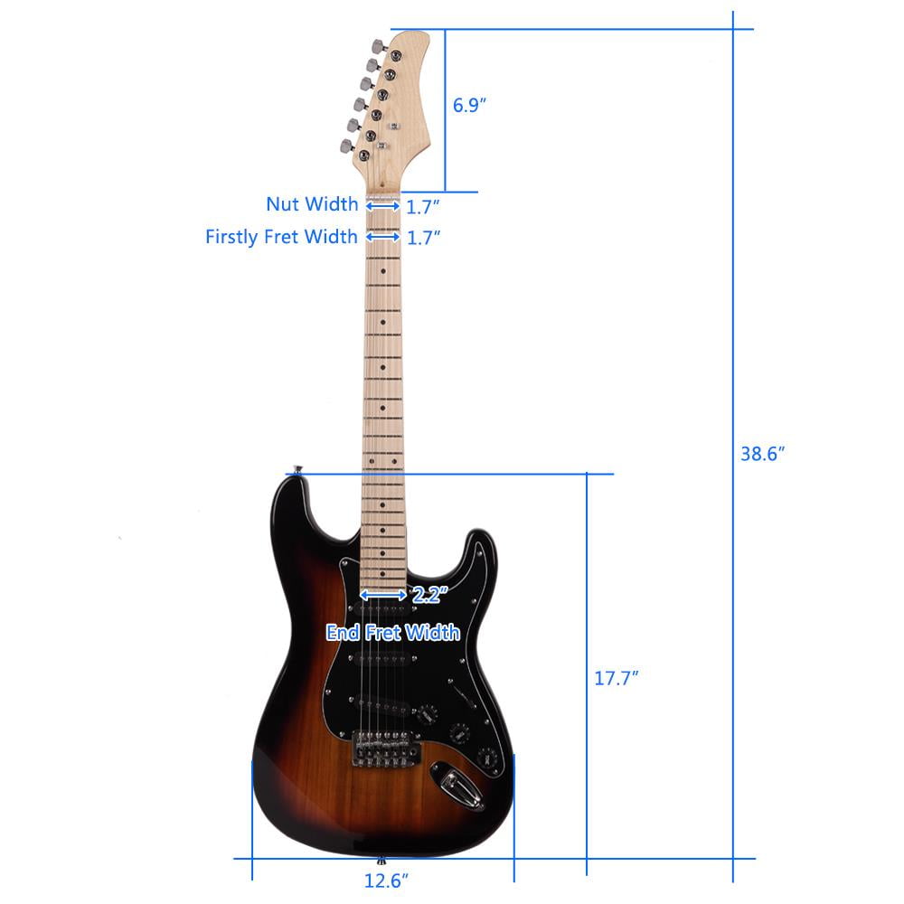 Ktaxon Beginners 39" Stylish Electric Guitar with Amplifier, Guitar Bag, Guitar Strap, Black