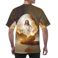 thumbnail image 4 of Zylanna Mens & Big Mens Fashion T-Shirts, Jesus 3D Print Daily Crew Neck Short Sleeve Funny Graphic Tees Tops Beige, 4 of 6