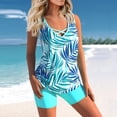 thumbnail image 4 of EGNMCR Bikini Ensemble Femme Conservateur Imprimé Dos Croisé Ensemble Deux Pièces Maillots de Bain Robe de Bain, 4 of 6