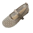 thumbnail image 2 of WAVSUF Ballet Flats for Womens, Breathable Mesh Closed Toe Wide Width Summer Dressy Office Shoes Khaki 6, 2 of 9